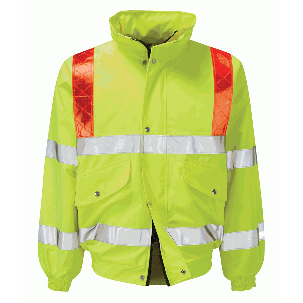 BOMBER JACKET WITH RED BRACES