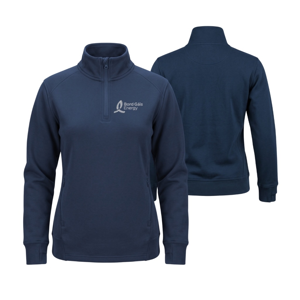 LADIES 1/4 POLYCOTTON SWEATSHIRT