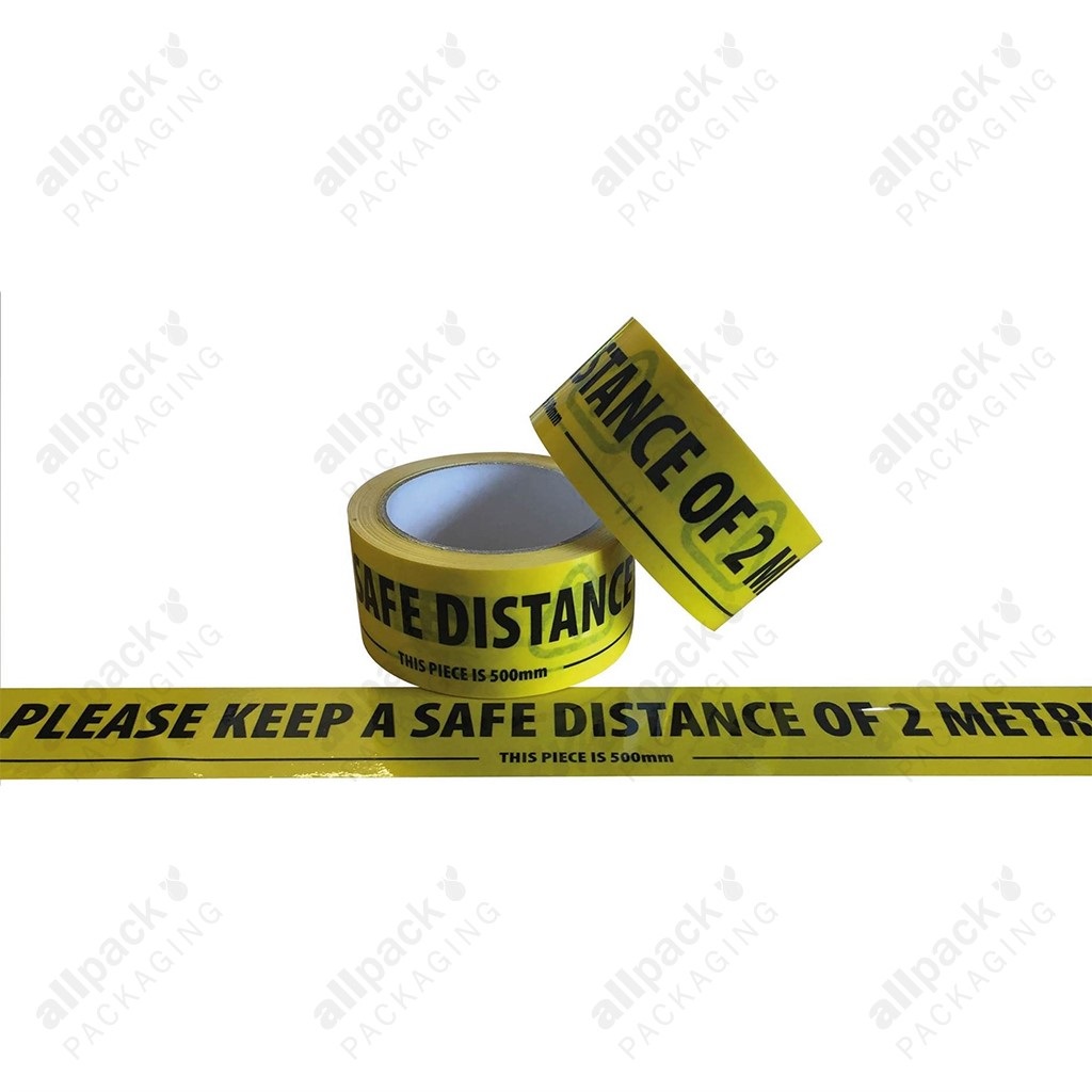 LANE MARKING TAPE - 2M SAFE DISTANCE (01LMSA50)