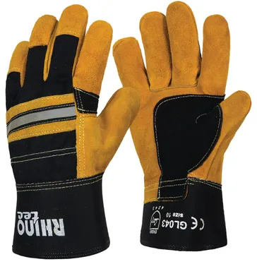 RHINOtec HEAVY DUTY RIGGER GLOVES RUBBERISED CUFF | JLR Workwear & PPE